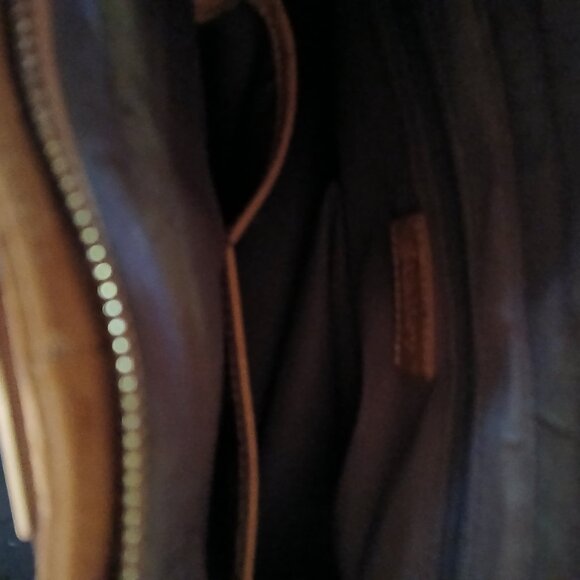 Stauer Women's Faux Ostrich Embossed Top Handle Purse Tan - Picture 14 of 15